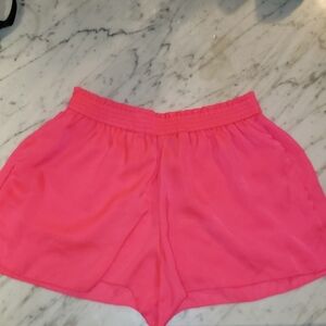 ZARA silky shorts hot pink XS